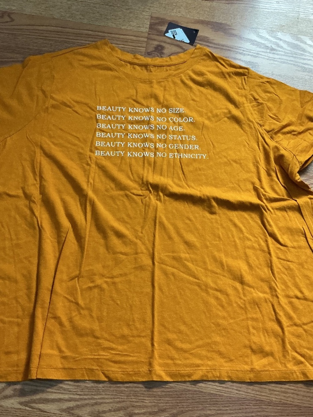 NWT Ava & Viv Orange & White Beauty Knows Short Sleeve T~Shirt  Size 3X